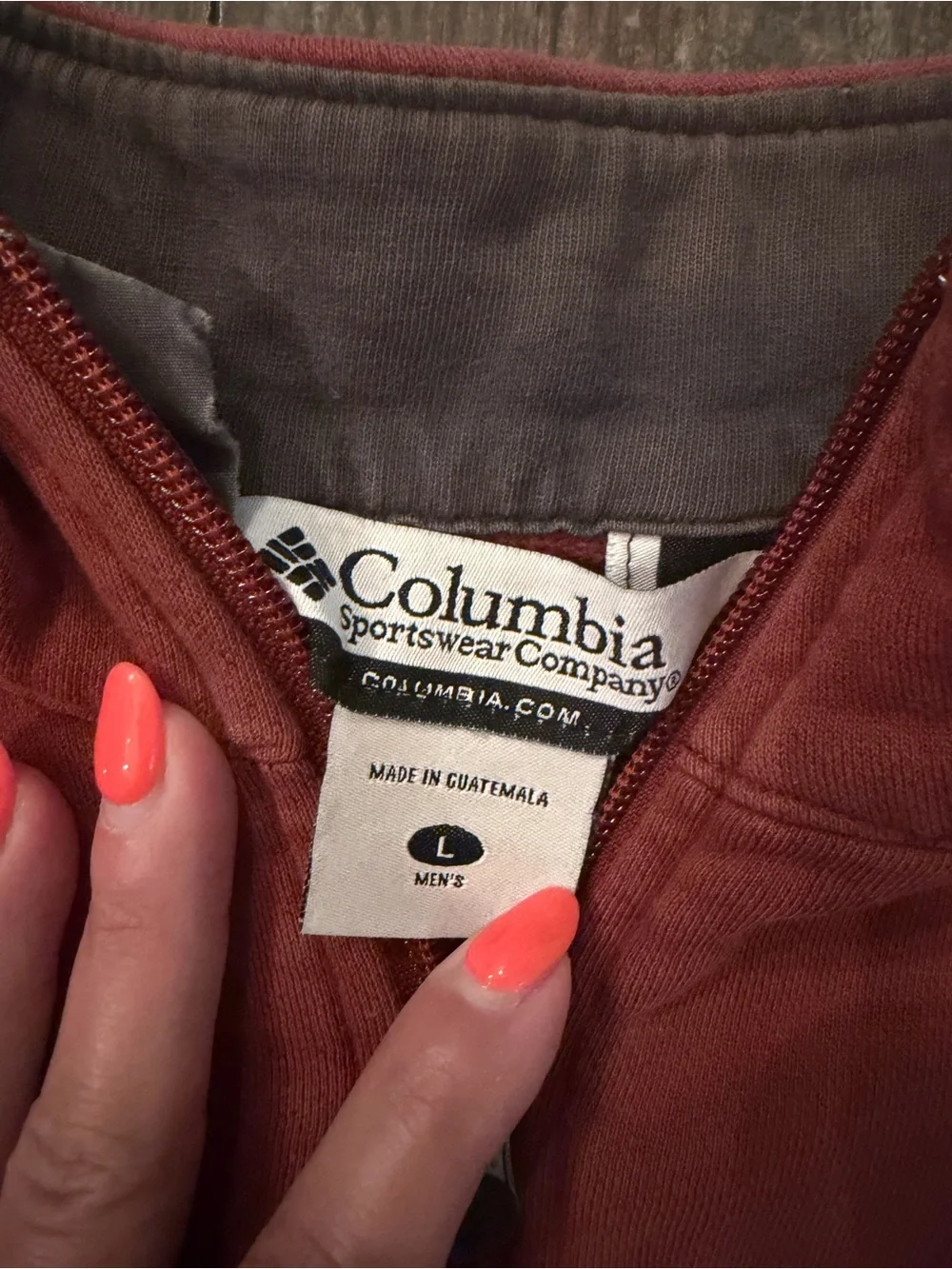 Columbia Men's Burnt Orange Quarter-Zip Pullover